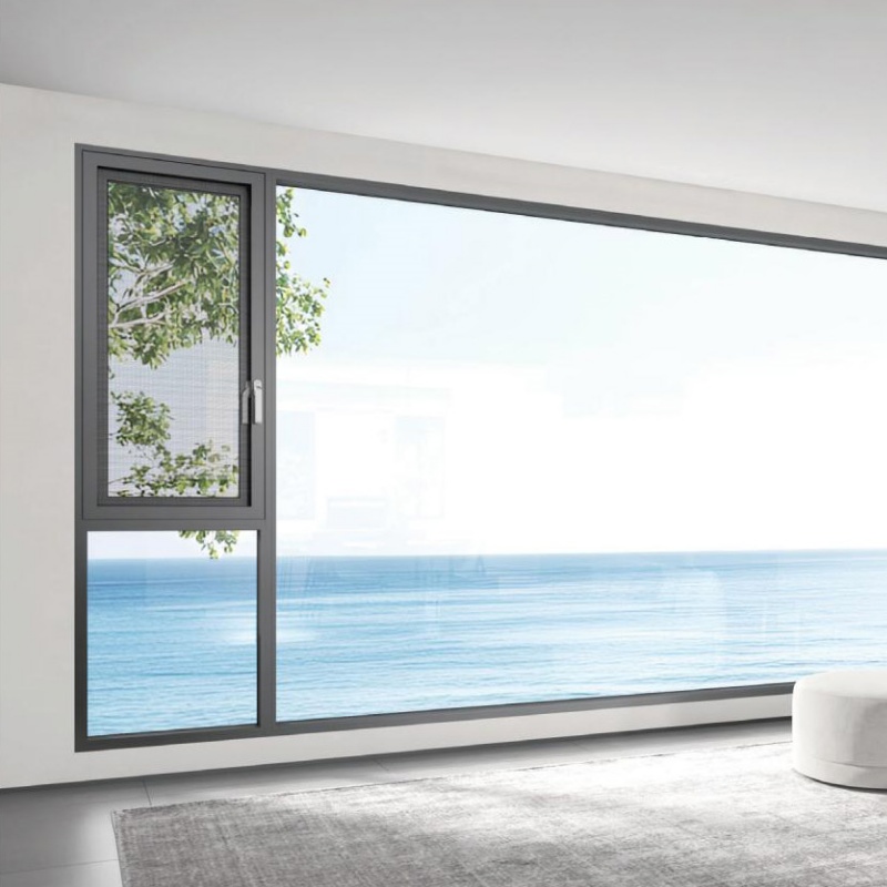 High Quality Aluminum SlidinWholesale Windows Glazed Aluminum Casement Window with Ultra Narrow Frame Designg Casement Sash Windows Screen Net Window