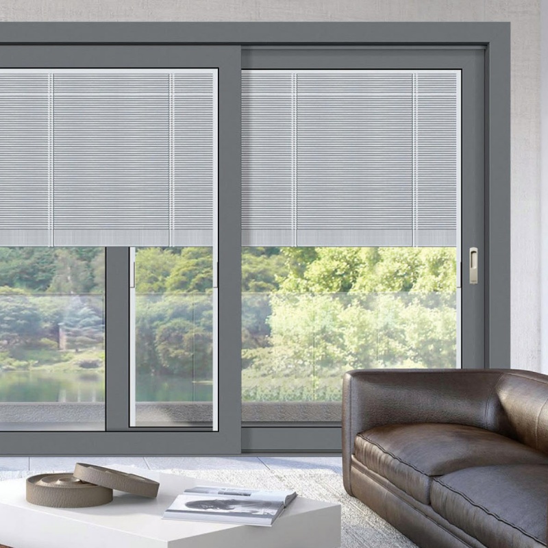 Hotel Double Glazing Sliding Doors with Screen Mesh Aluminium Sliding Door_copy