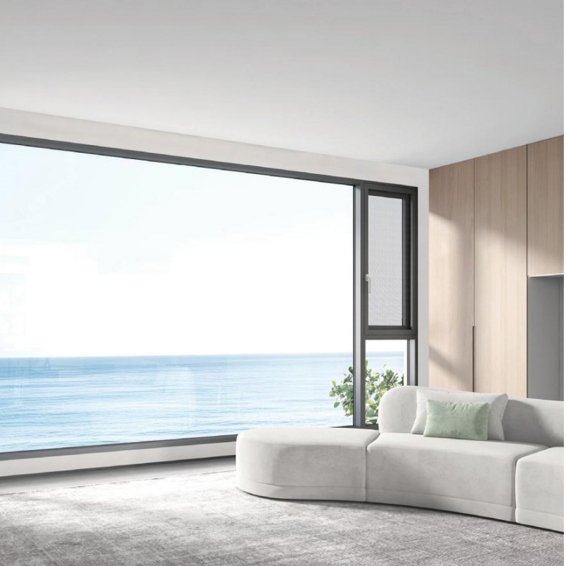 High Quality Aluminum SlidinWholesale Windows Glazed Aluminum Casement Window with Ultra Narrow Frame Designg Casement Sash Windows Screen Net Window