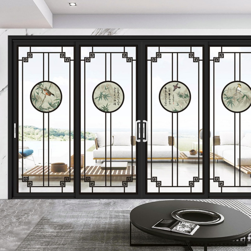 Hotel Double Glazing Sliding Doors with Screen Mesh Aluminium Sliding Door_copy