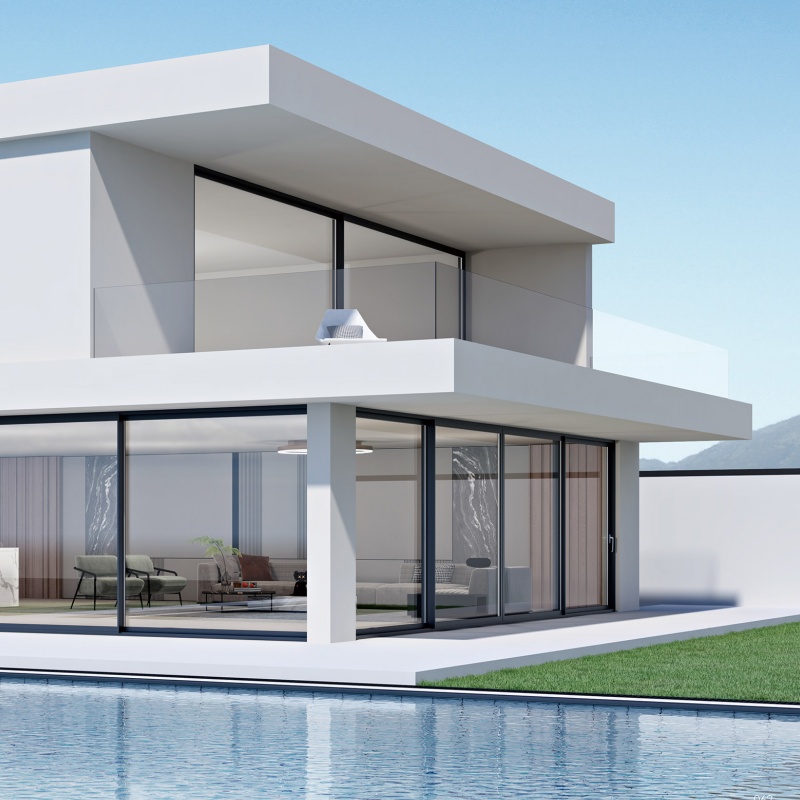 Premium Hurricane  Bi-Fold Aluminum Glass Patio Doors