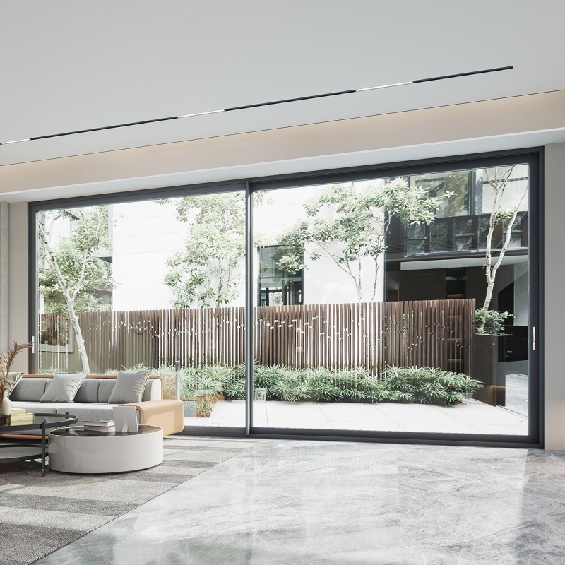 Modern Aluminum Sliding Double Glass Door for Home Partitions