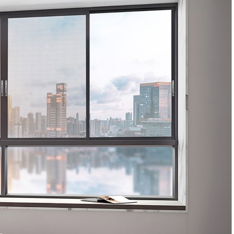 Hotel Double Glazing Sliding Doors with Screen Mesh Aluminium Sliding Door_copy