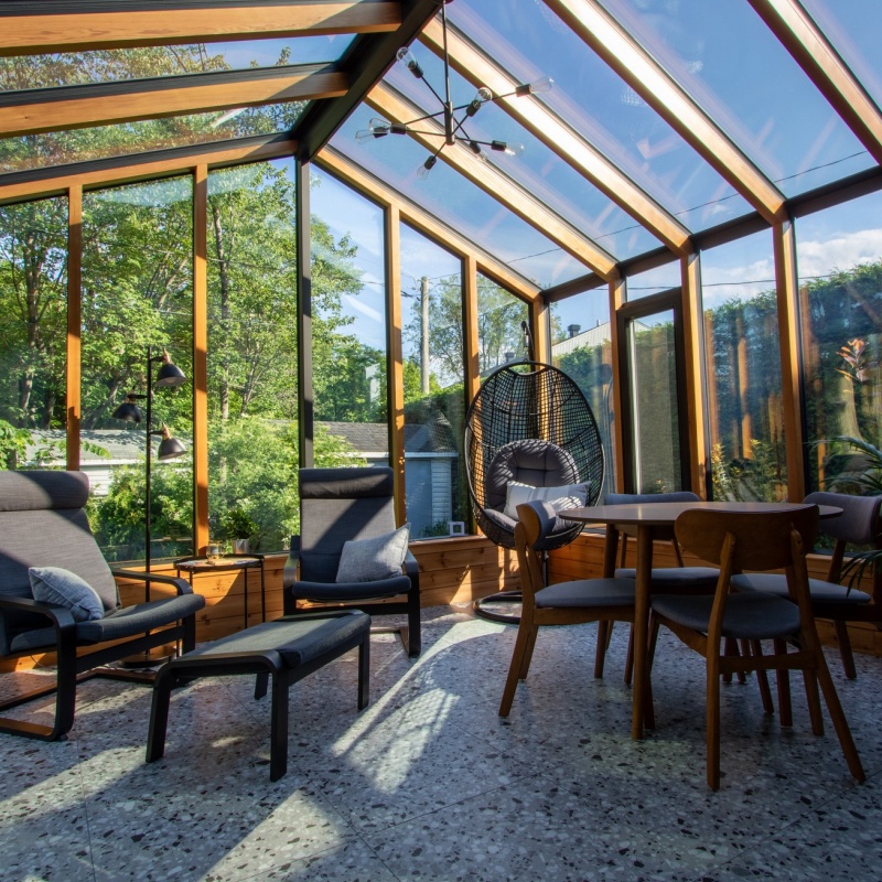 Garden Patio Outdoor Living Space Ideal Modern Architecture Aluminium Sunroom