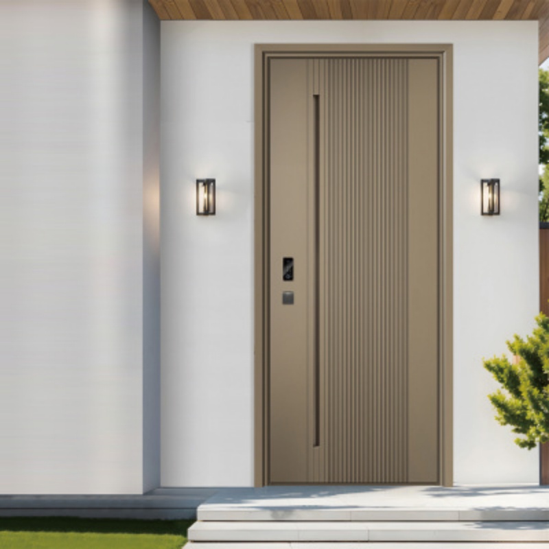 Eehe Entry Door with Window That Opens and Aluminium Front with High Security Tempered Glass Project Ready Support As2047