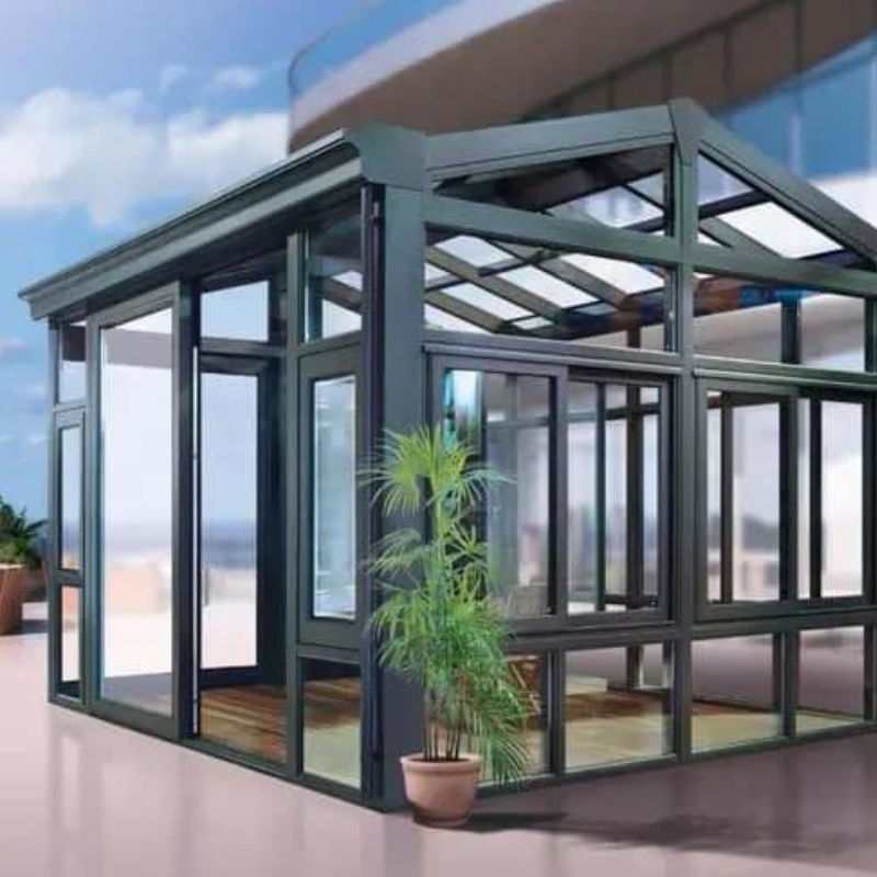 Outdoor Modern Commercial Aluminium Intelligent Mobile Glass House Waterproof Retractable Roof Villa Hotel Sunroom