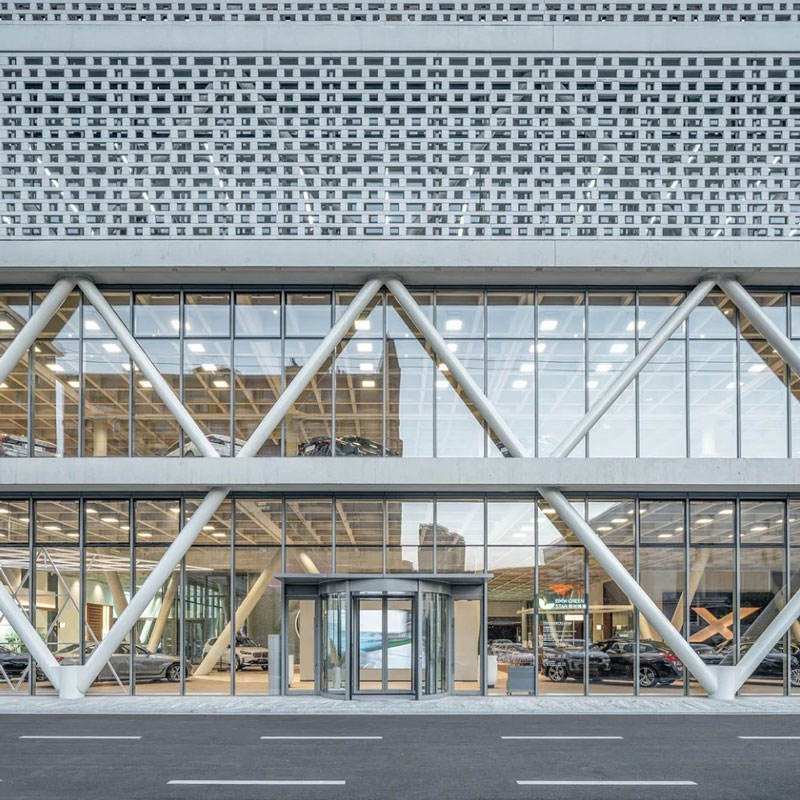 Tempered Glass Facade Building Panel Material Hotel High Performance Curtain Wall