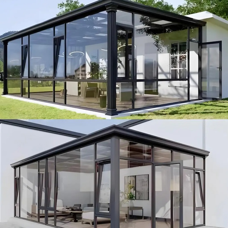 Frame Motorized Remote Control Low Noise Weather Resistant Outdoor Living Space Mobile Aluminum Retractable Sunroom