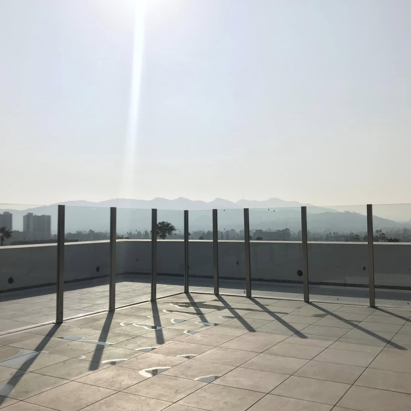 Modern Frameless Glass Railing System for Balcony Staircase Commercial Residential Buildings Projects