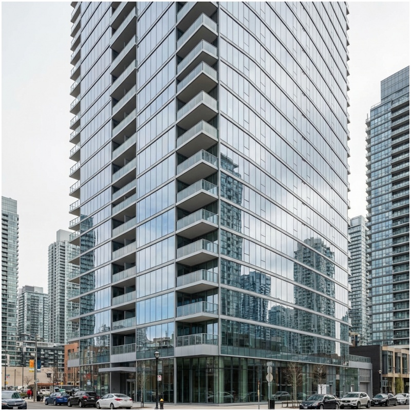 Stainless Steel Point Supported Creating Wall to Wall Transparency Tall Facades Curtain Wall