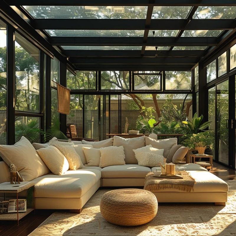 Frame Motorized Remote Control Low Noise Weather Resistant Outdoor Living Space Mobile Aluminum Retractable Sunroom