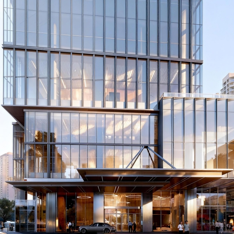 Stainless Spider Fitting Glass Engineered Stable Modern Exterior Installations Curtain Wall