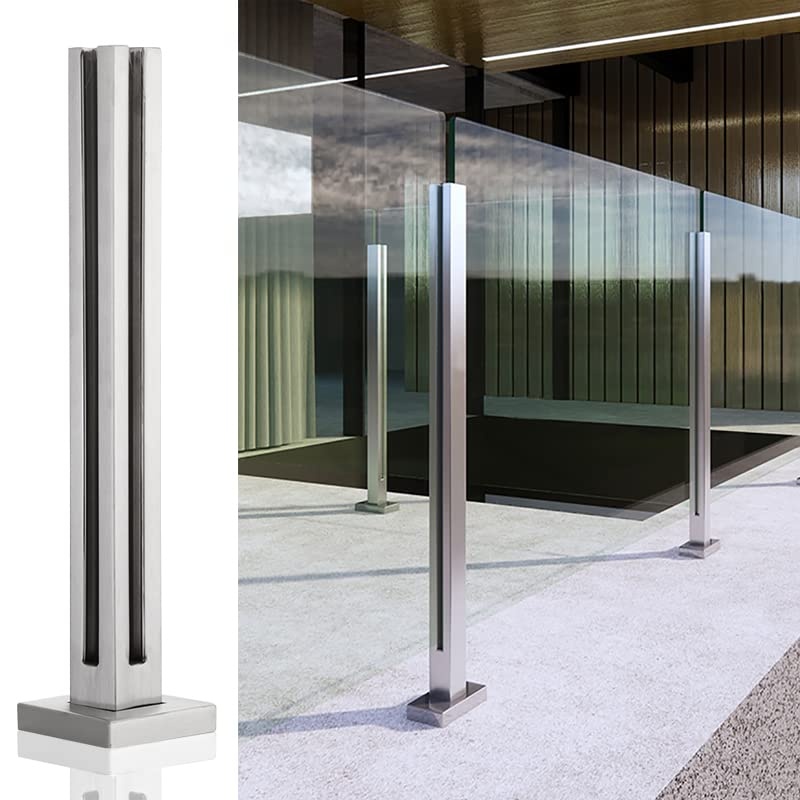 Outdoor Balcony Glass Railing Stainless Steel Handrail System High Strength Safety