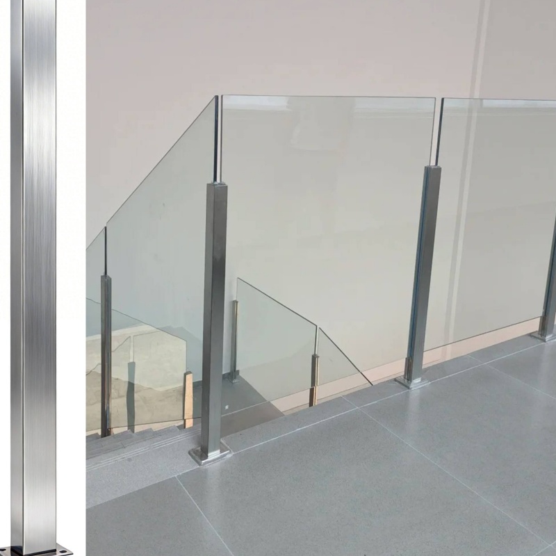 Frameless Tempered Glass Railing System for Balcony Staircase Commercial Residential Architecture Projects