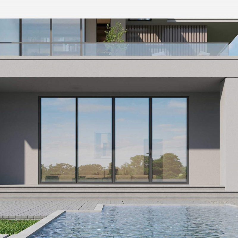 Premium Soundproof Double Glazed Aluminum Bi-Folding Patio Door