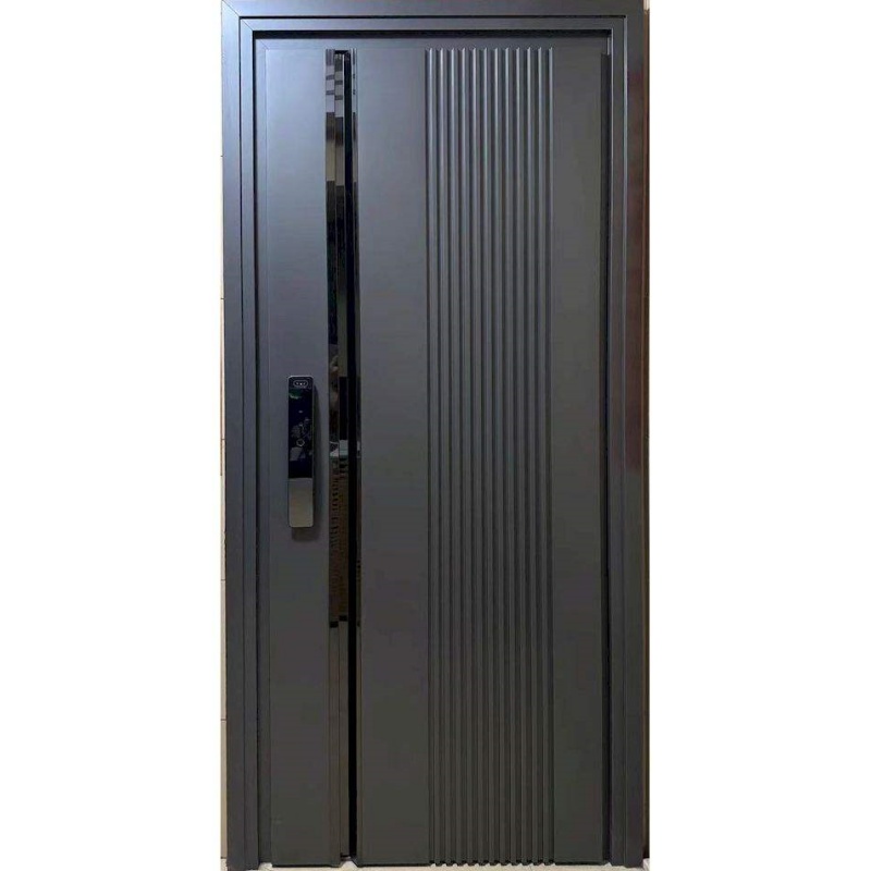 Wholesale Factory Sale High End Luxury Entrance Door for Villa House Customizable Pattern Size Security Aluminum Metal Stainless Steel Door
