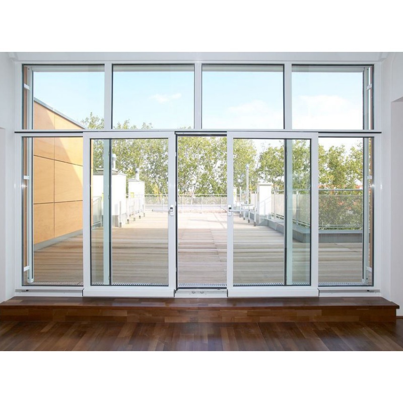 Recycled UPVC Single Double Hung PVC Glass Passive House Window Profile Frame Casement Windows
