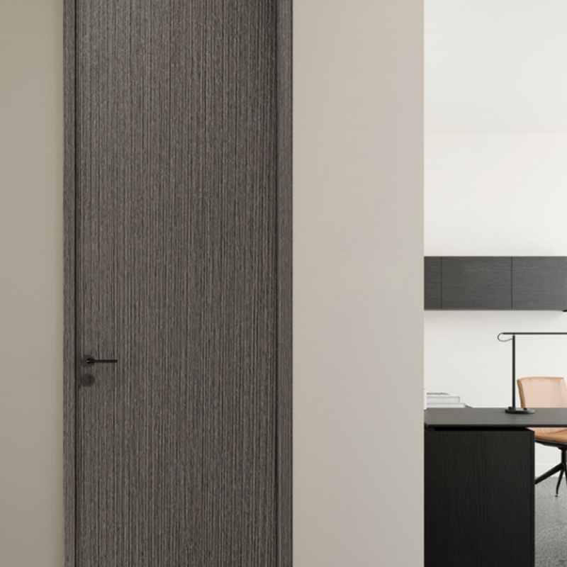 Low Price Interior WPC Bathroom Door Rustic Hollow Core Wooden Doors 3 Flat Panel