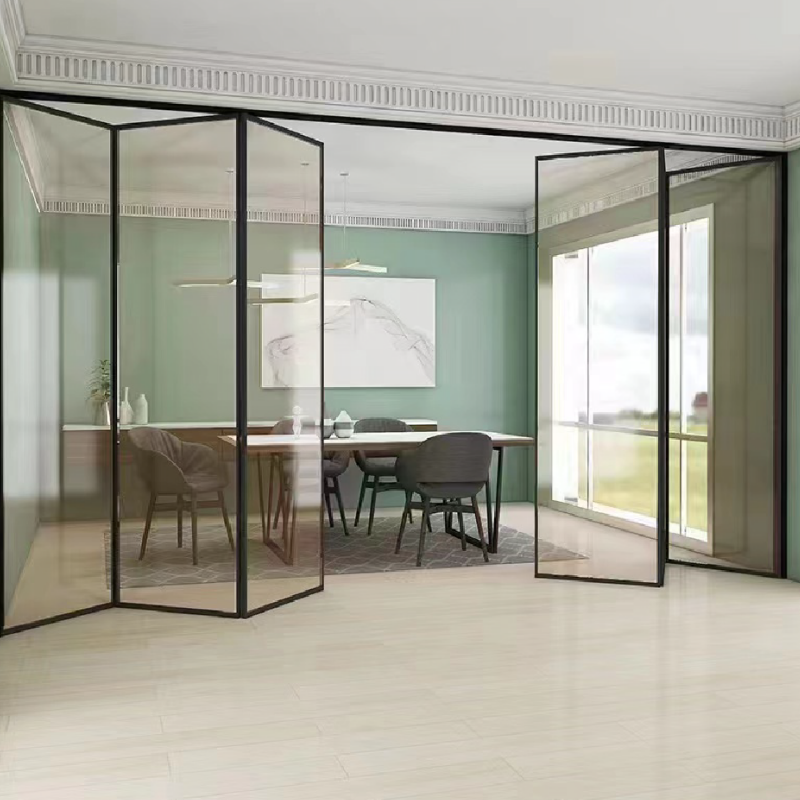 Contemporary Aluminum Folding Glass Bifold Patio Doors for Chic Home Designs