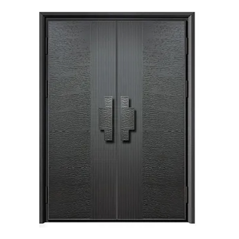 Wholesale Factory Sale High End Luxury Entrance Door for Villa House Customizable Pattern Size Security Aluminum Metal Stainless Steel Door