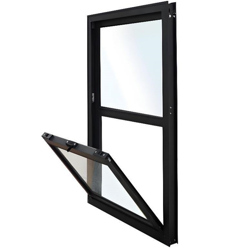 North American Window Single Hung Vertical Sliding Conch Brand PVC Window China Factory PVC Hung Windows