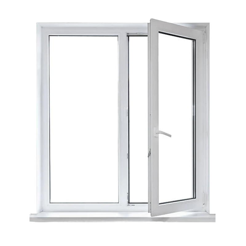 High-End Heat Insulation Double Pane Glass UPVC/PVC/Vinyl Casement Swing Window for Kitchen