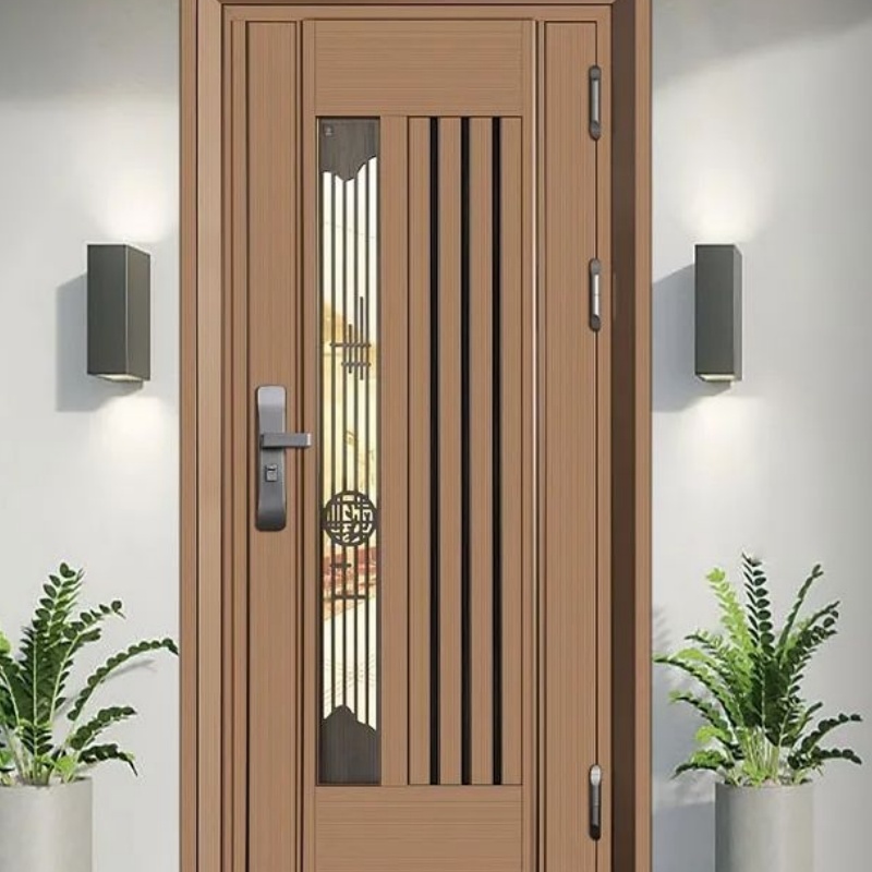 Factory Price Entrance Front Door Security Aluminum Stainless Steel Door