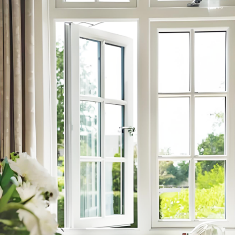 UPVC Sliding Windows PVC Window White Color UPVC Sliding Windows