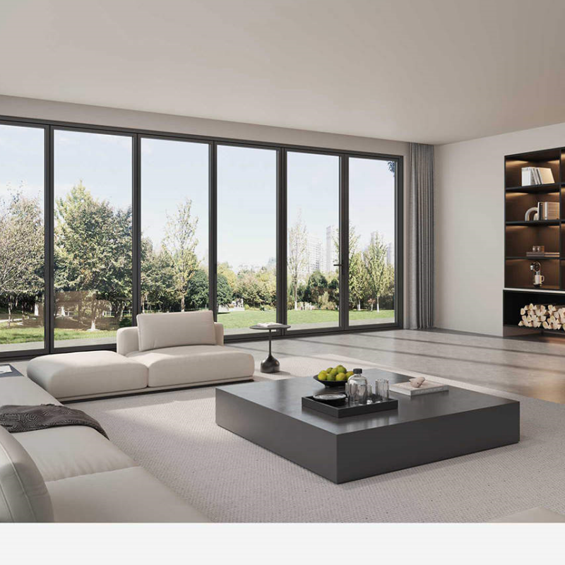 American Modern Design Balcony Aluminum Patio Door Exterior Glass Double Bi-Fold Doors