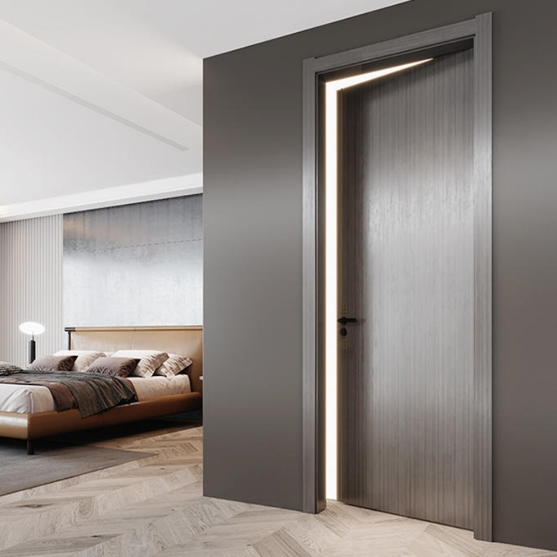 Customizable Entrance Teak Wood Wooden Door Solid Interior White PVC Composite Door