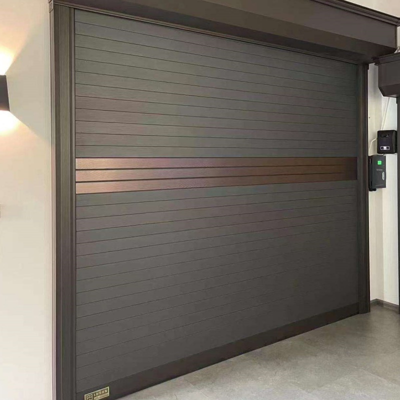 Modern Design Residential Tempered Glass Automatic Overhead Sectional Aluminum Glass Garage Door