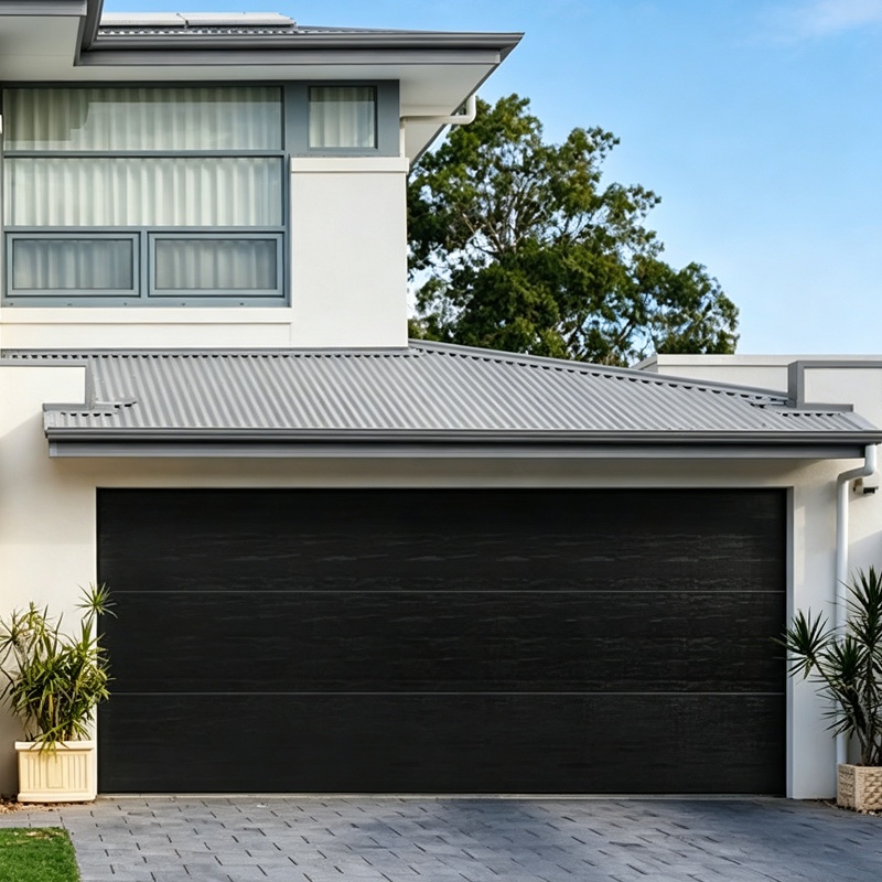Manufacturer Wholesale Metal Steel Aluminum Garage Doors in Black with Custom Size