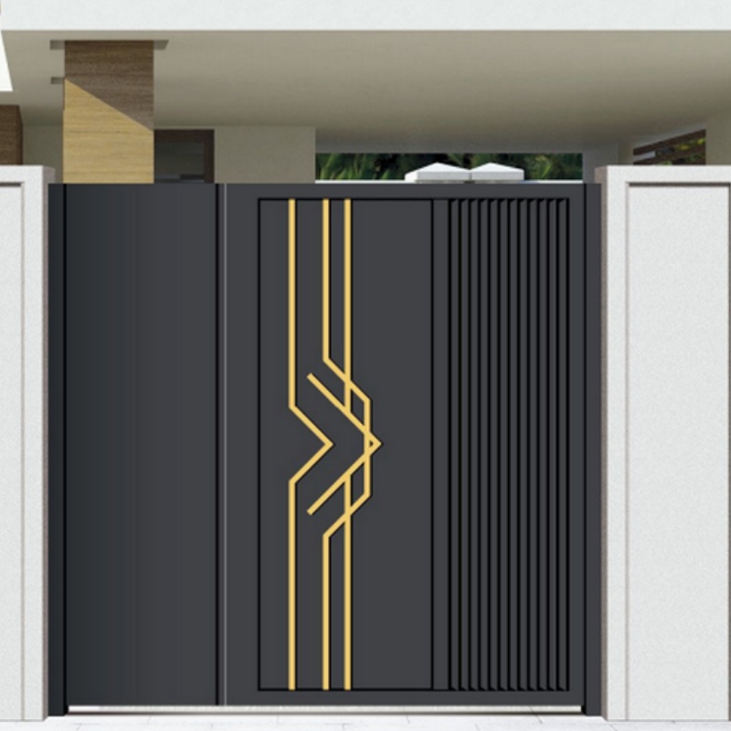 Metal Customized Outer Courtyard Gate Automatic Electric System Outdoor Gate with Electric Motor