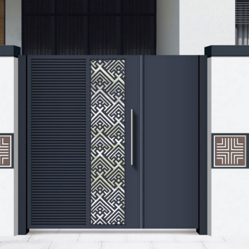 Eco Friendly Villa Courtyard House Main Aluminum Automatic Motorized Sliding Gate with Smart Remote Control