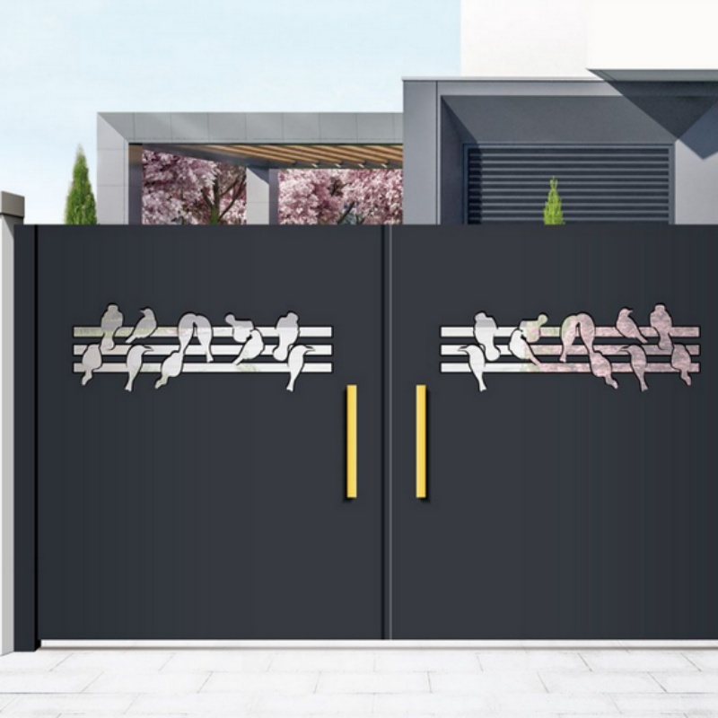 Metal Customized Outer Courtyard Gate Automatic Electric System Outdoor Gate with Electric Motor