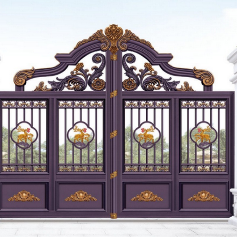Modern Design Aluminum Automatic Gates Art Villa Courtyard Electric House Sliding Gate