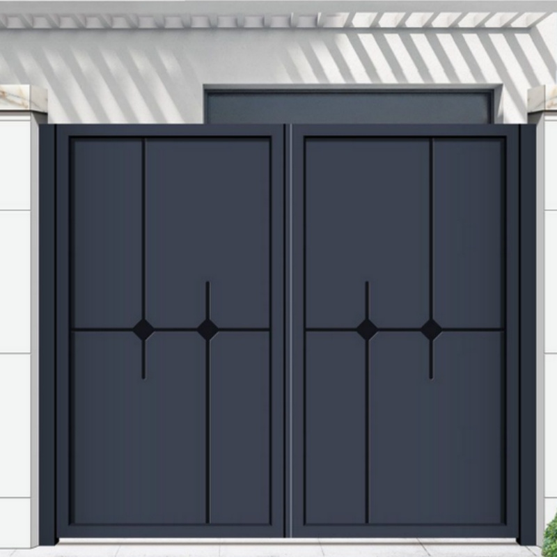 Villa Boundary Gates Iron Aluminum Courtyard Gate Steel Aluminium Metal Gate Swing Gates for Yard Garden