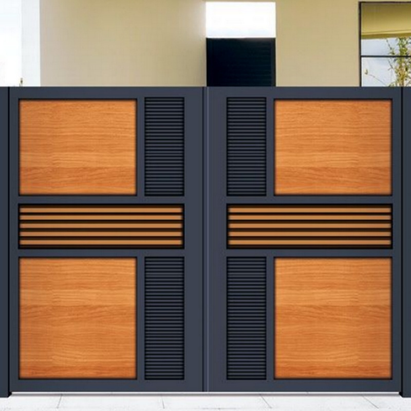 Eco Friendly Villa Courtyard House Main Aluminum Automatic Motorized Sliding Gate with Smart Remote Control