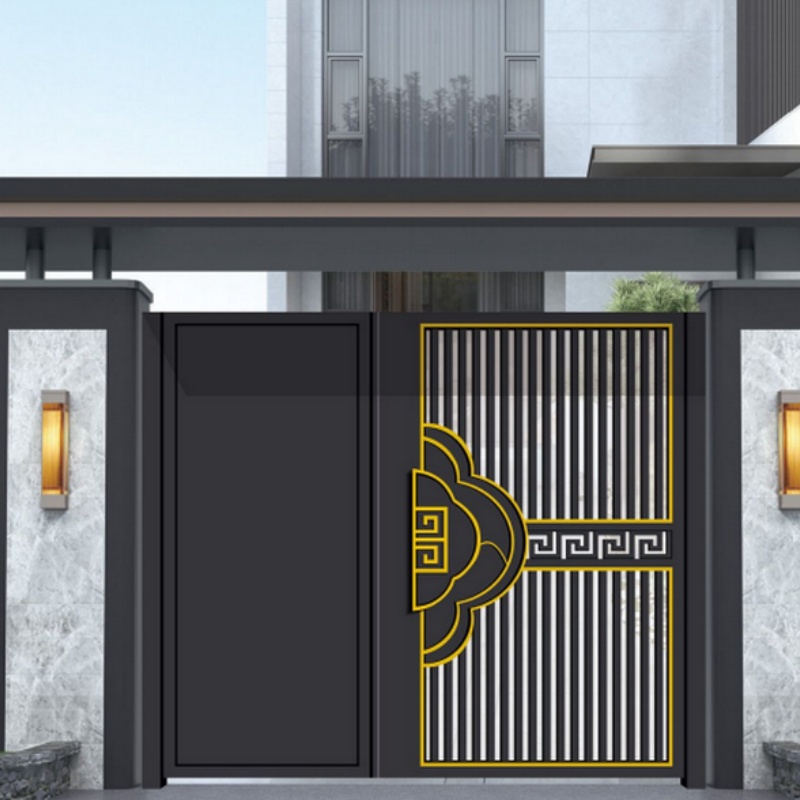 Aluminum Sliding Door Villa House Courtyard Hotel Retractable Swing Driveway Design Elegant Gate