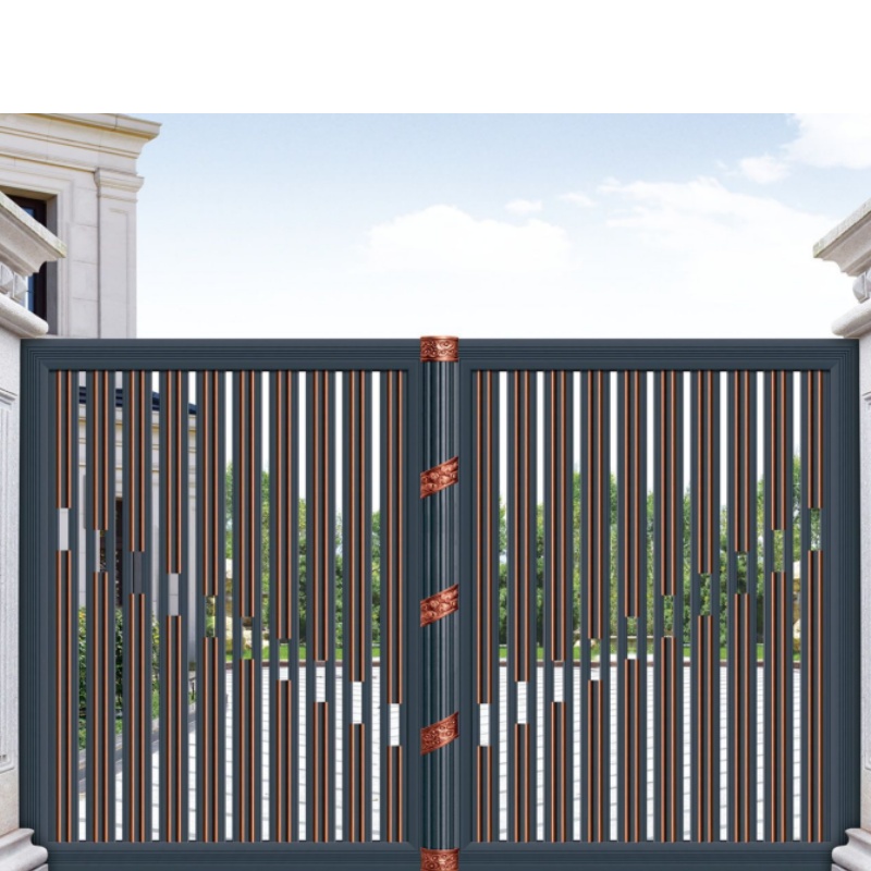 Modern Design Aluminum Automatic Gates Art Villa Courtyard Electric House Sliding Gate