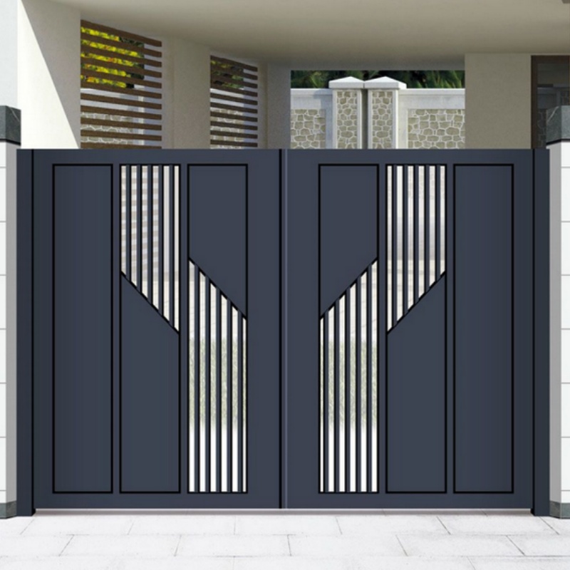 Eco Friendly Villa Courtyard House Main Aluminum Automatic Motorized Sliding Gate with Smart Remote Control
