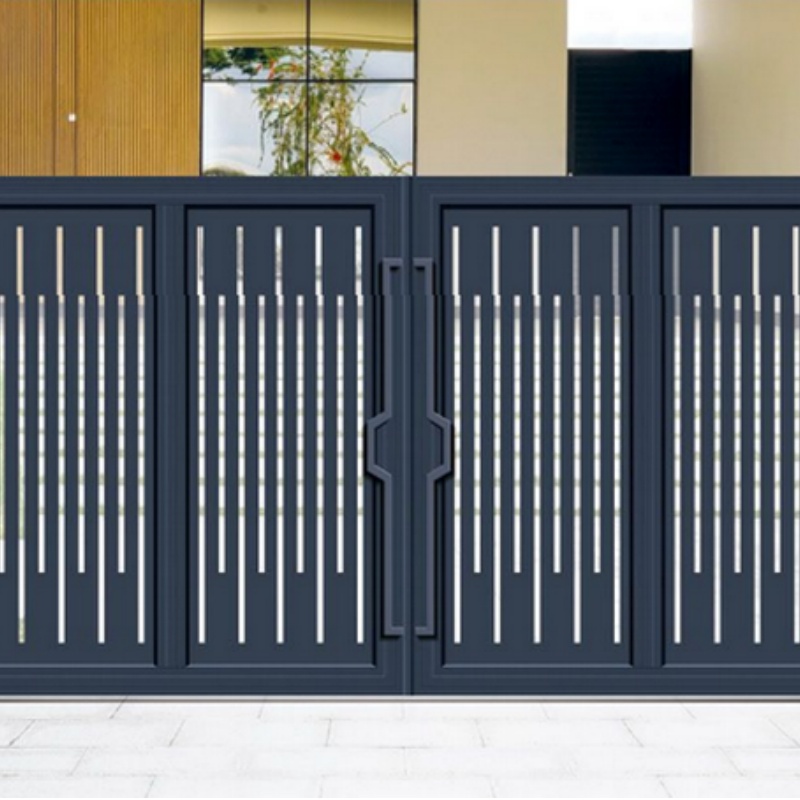 Morden Aluminum Electric Gate Modern Design 3D Swing Garden Gate for Courtyard Driveway Villa Barrier Entrance