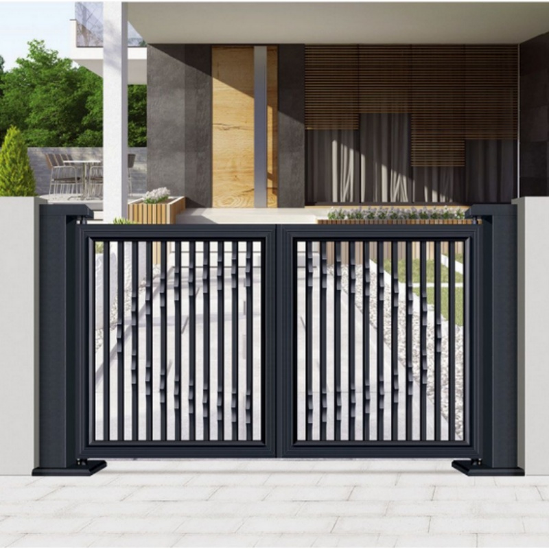 Metal Customized Outer Courtyard Gate Automatic Electric System Outdoor Gate with Electric Motor