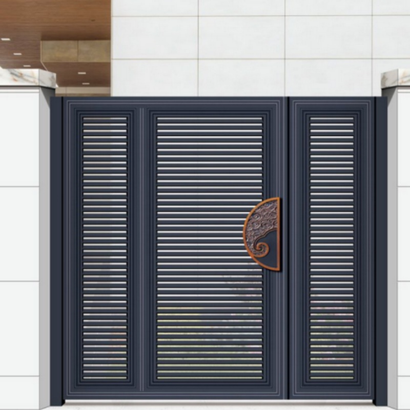 Eco Friendly Villa Courtyard House Main Aluminum Automatic Motorized Sliding Gate with Smart Remote Control