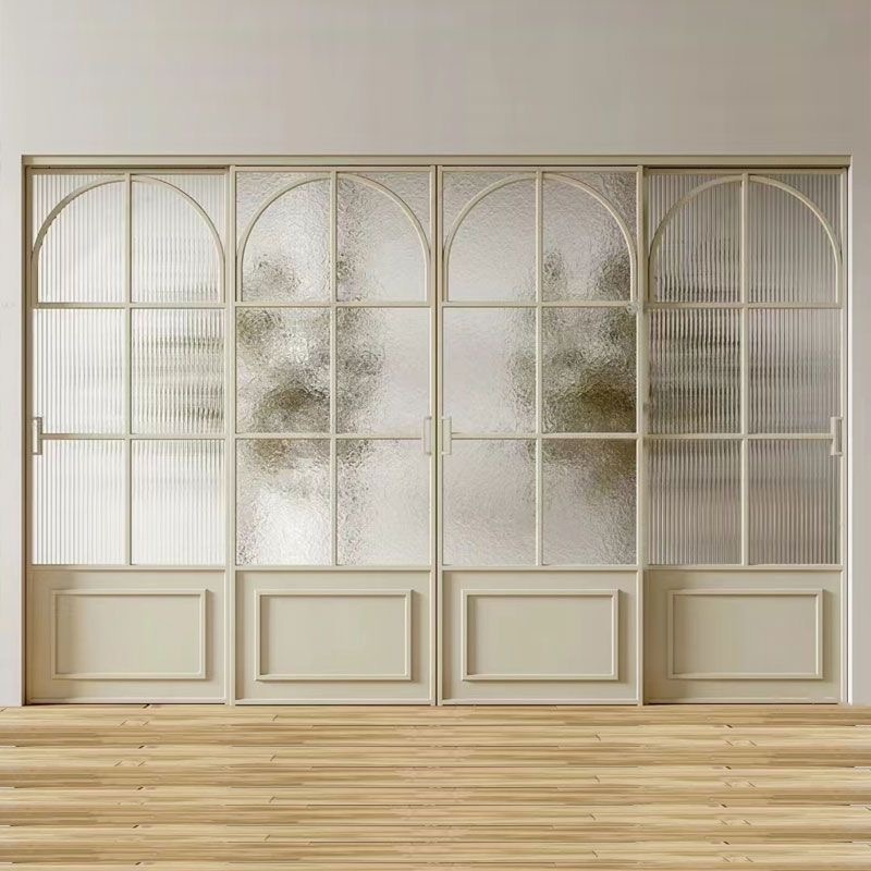 Sound Insulation OEM ODM Custom Aluminium Alloy Profile French Retro Glass Doors