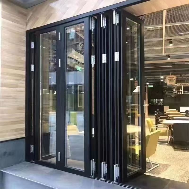Hot Sale Aluminium Bi Fold Doors Balcony Bifolding Door Custom Size Big Fold Doors