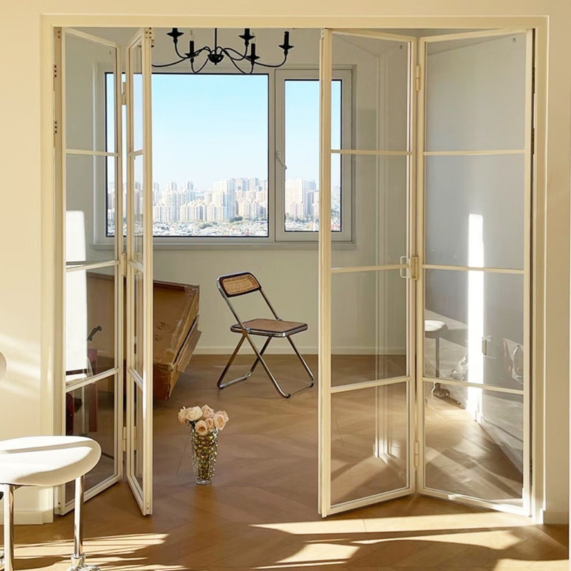 Lightweight OEM ODM Custom French Retro Style Aluminium Alloy Profile Glass Doors