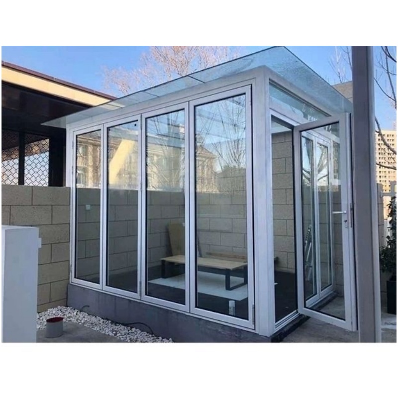 Outdoor Exterior Bifold Doors Modern Designs Aluminum Alloy Double Tempered Glass Bi Folding Door