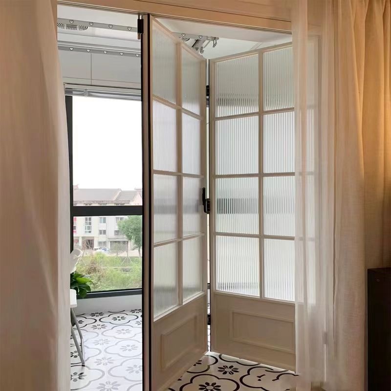 Stable Structure French Retro Style Aluminum Profile Aluminum Alloy Security Glass Door