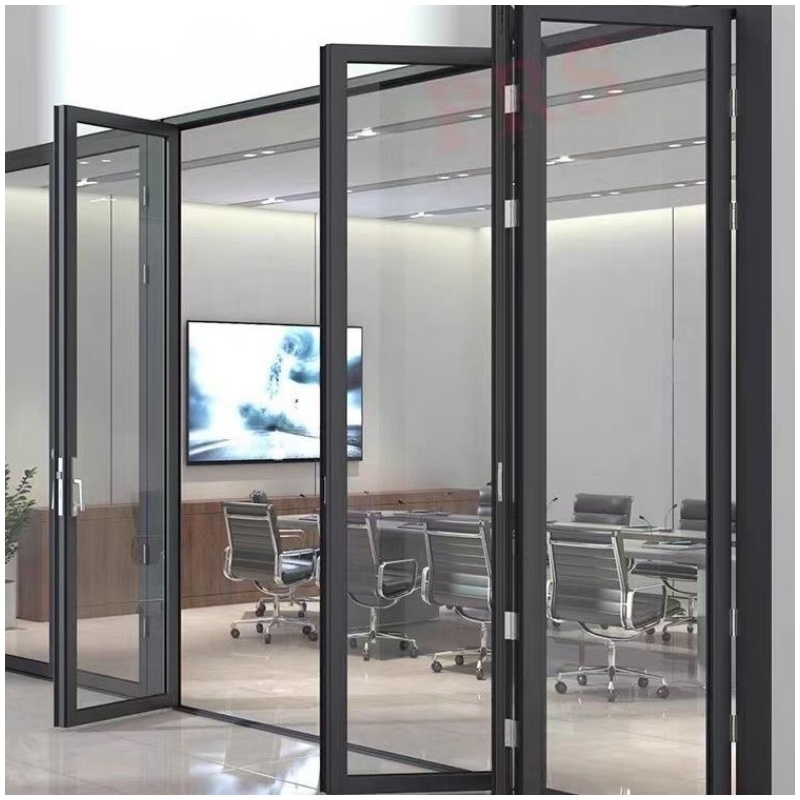 Hot Sale Aluminium Bi Fold Doors Balcony Bifolding Door Custom Size Big Fold Doors